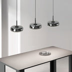 Modern 3-Bulb Glass Pendant Light for Kitchen Island