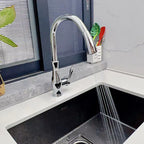Metal Sink Tap with Pull-Out Spray for Kitchen Use