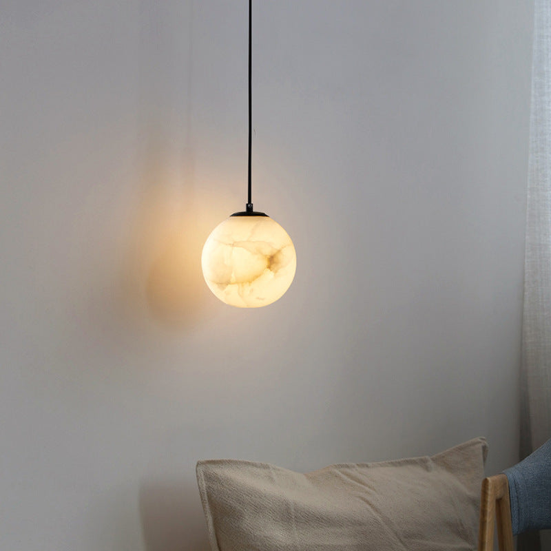 Round Marble Hanging Light Fixture