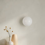 Spherical Frosted Wall Lamp for Modern Interiors