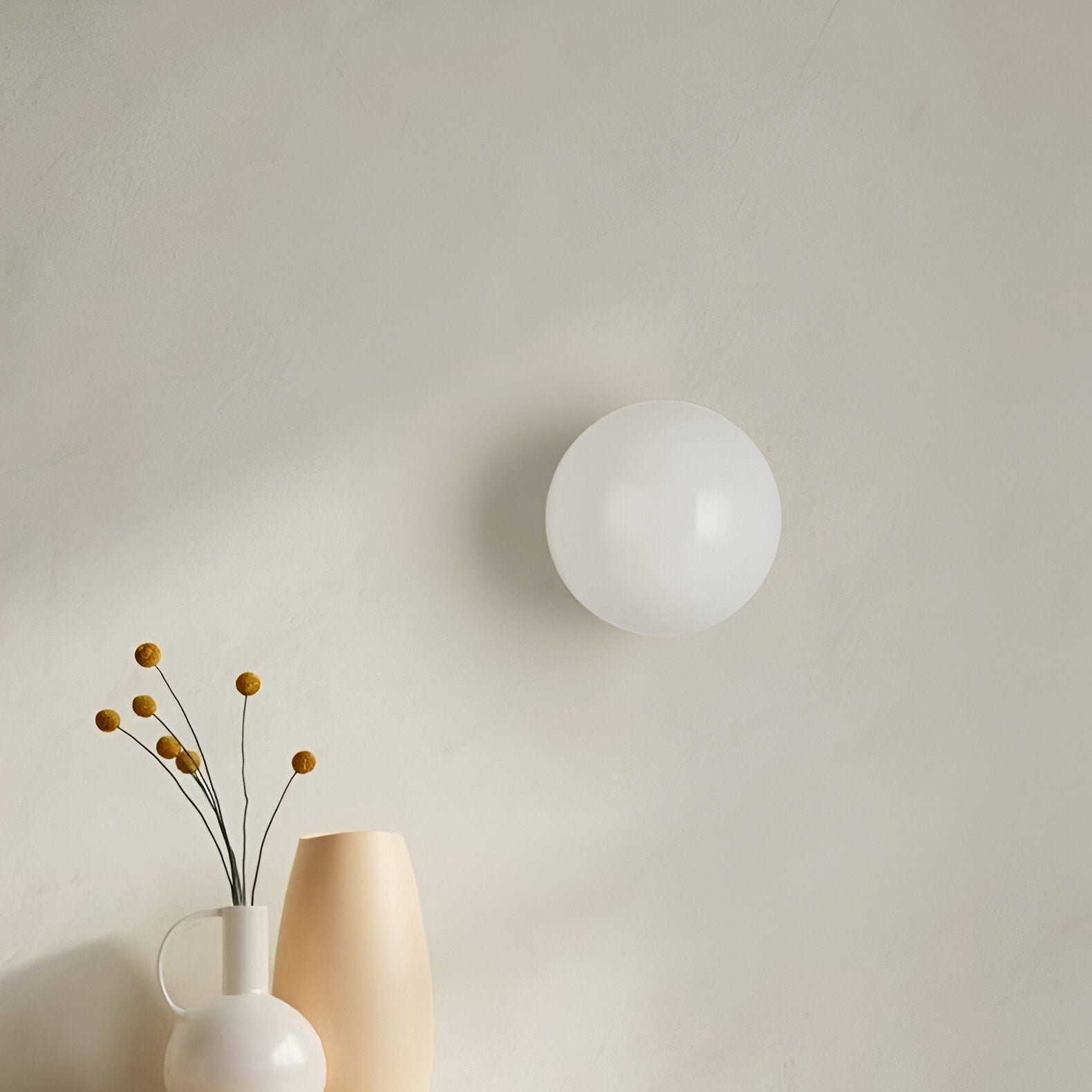 Spherical Frosted Wall Lamp for Modern Interiors