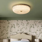 Ceiling Light with Flush Mount – Rippled Glass Design