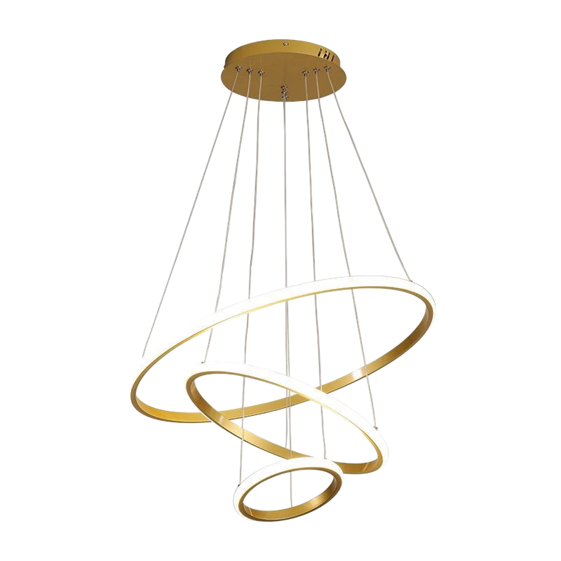 Modern Spiral Chandelier with 3 Layers of LED Lights