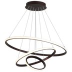 Modern Spiral Chandelier with 3 Layers of LED Lights