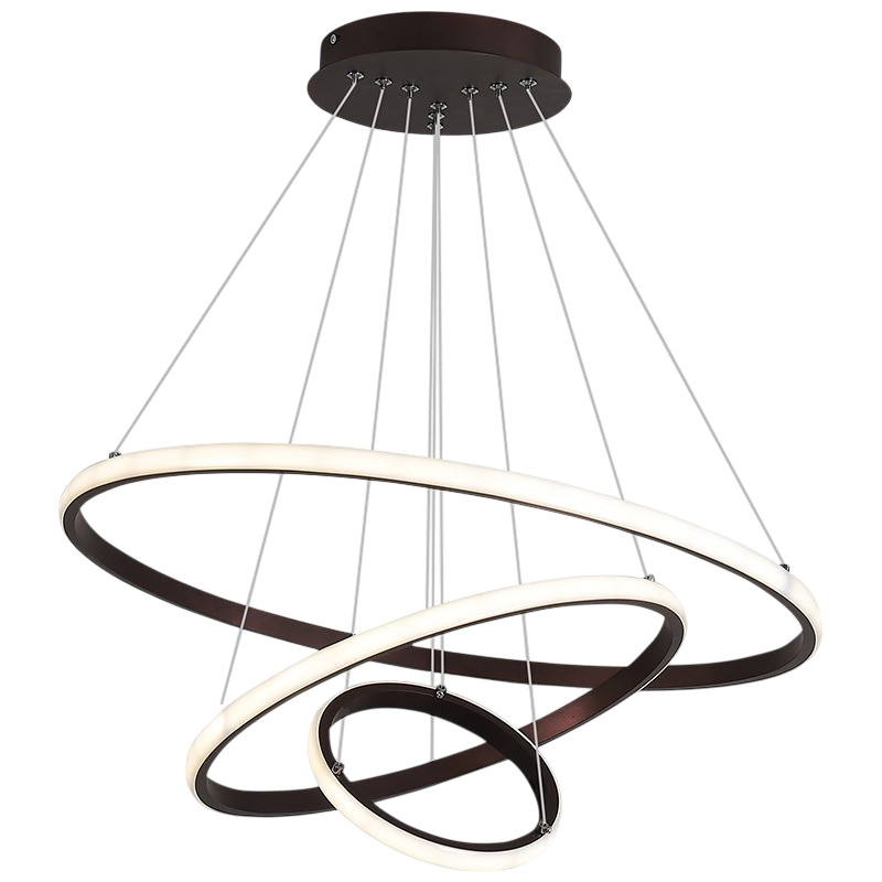 Modern Spiral Chandelier with 3 Layers of LED Lights
