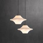 Pendant Light with Marble Stone Design