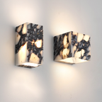 Cube Wall Light in Minimalist Marble Design