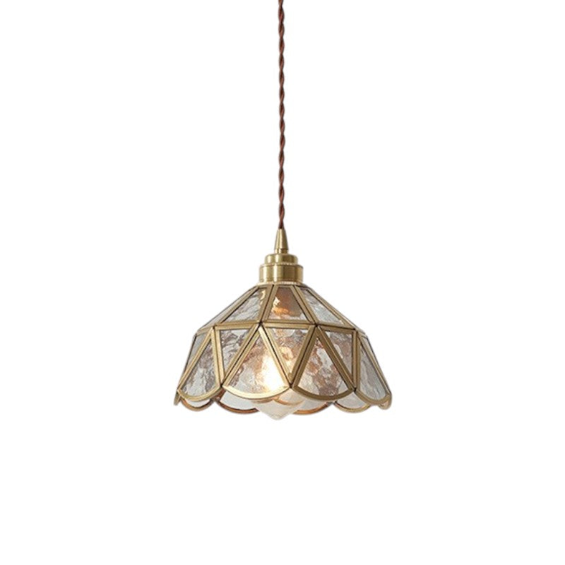 Geometric Pendant Light in Vintage Glass Design