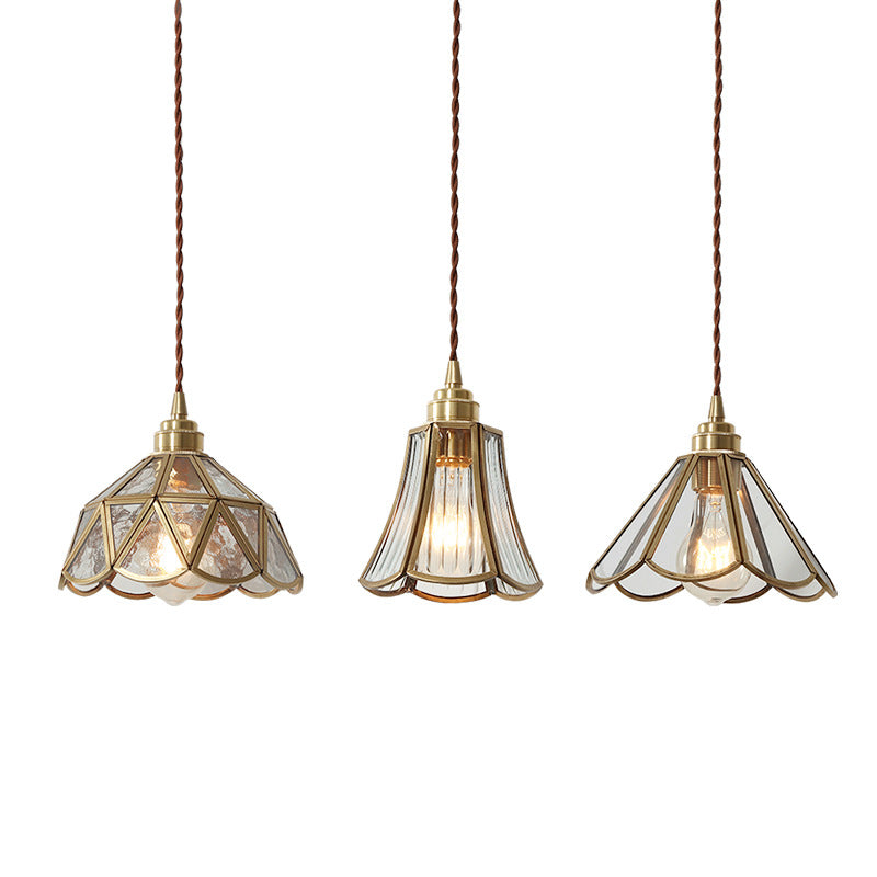 Geometric Pendant Light in Vintage Glass Design