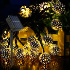 String Lights for Garden with Decorative Ball Lanterns Powered by Solar