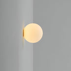 Spherical Frosted Wall Lamp for Modern Interiors