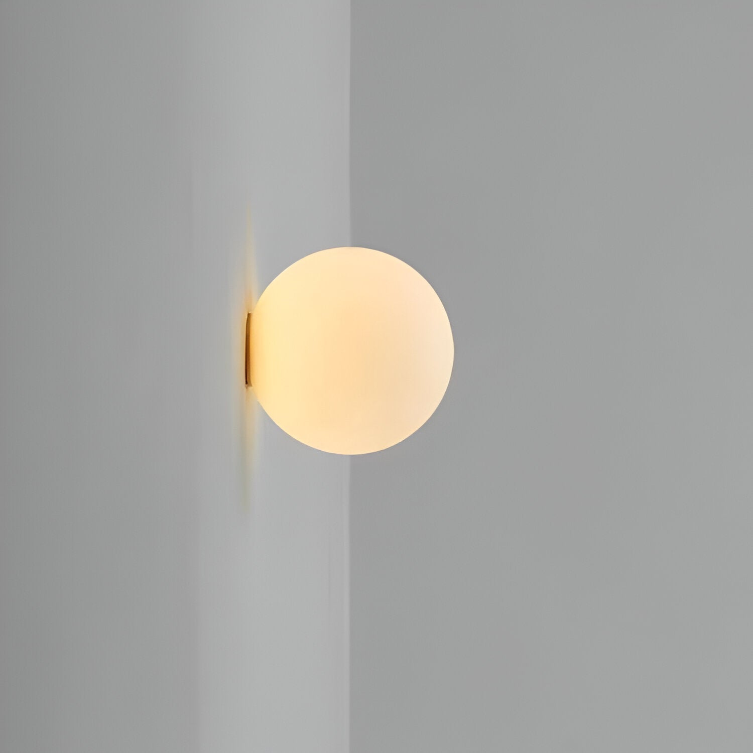 Spherical Frosted Wall Lamp for Modern Interiors