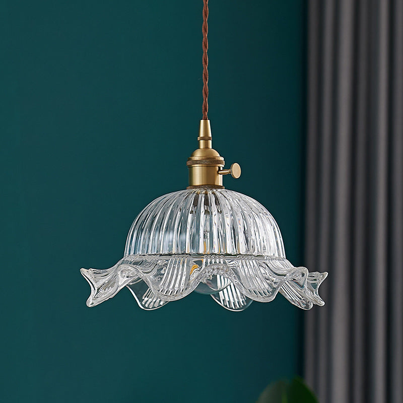 Clear Pendant Light in Vintage Scandinavian Style
