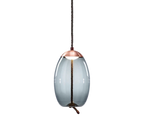 Pendant Light with Smoked Glass in Rose Gold Finish