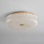 Ceiling Light with Flush Mount – Rippled Glass Design