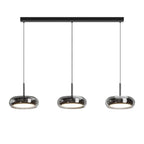 Modern 3-Bulb Glass Pendant Light for Kitchen Island