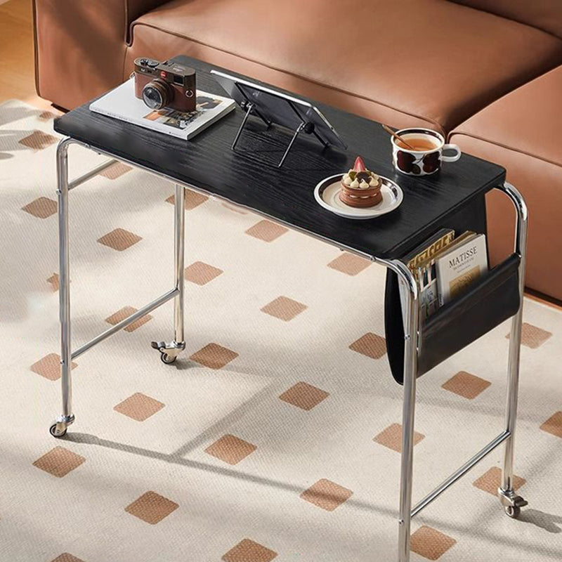 Movable Home Office Desk featuring PU Leather Surface and Steel Base
