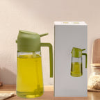 Refillable Glass Oil Dispenser with Spray for Kitchen Use