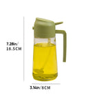 Refillable Glass Oil Dispenser with Spray for Kitchen Use