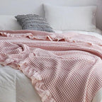 Olivia | Combed cotton waffle throw blanket 3