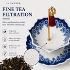 Elegant Swirl Ceramic Tea Infuser with 360° Rotation
