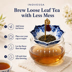 Elegant Swirl Ceramic Tea Infuser with 360° Rotation