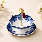 Elegant Swirl Ceramic Tea Infuser with 360° Rotation