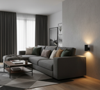Black Cylindrical Head Wall-Mounted Plug-In Light