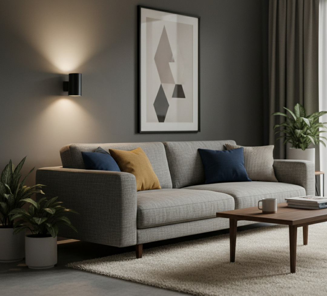 Black Cylindrical Head Wall-Mounted Plug-In Light