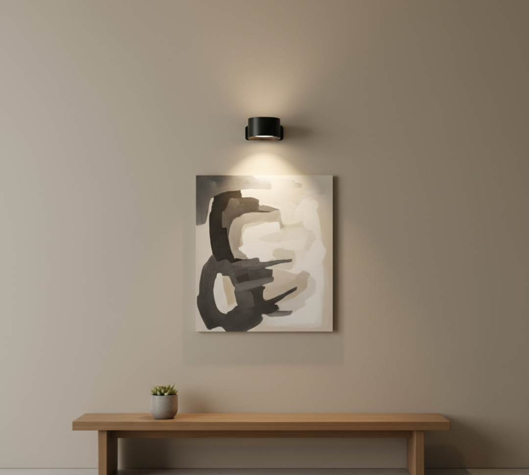 Compact Round Wall-Mounted LED Light Fixture