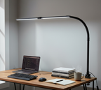 Black Slim LED Light Bar Desk Lamp with Adjustable Height