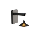 Wall Mounted Outdoor Light Featuring Hanging Shade and Dusk Sensor