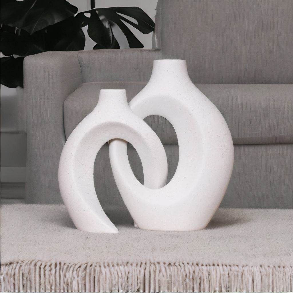 Intertwined Ceramic Vase for Flowers