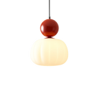 Colored Sphere Cap Pendant Light in Opal Glass