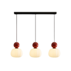 Colored Sphere Cap Pendant Light in Opal Glass