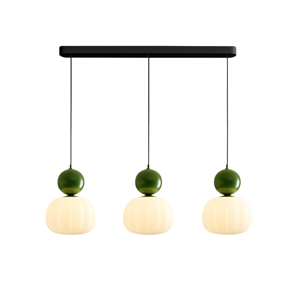 Colored Sphere Cap Pendant Light in Opal Glass