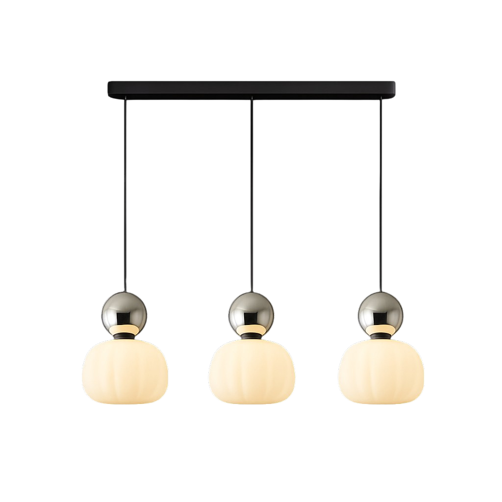 Colored Sphere Cap Pendant Light in Opal Glass