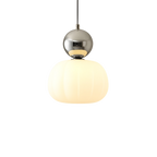 Colored Sphere Cap Pendant Light in Opal Glass