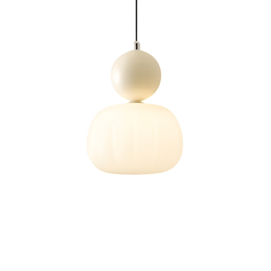 Colored Sphere Cap Pendant Light in Opal Glass