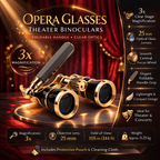 Foldable Theater Binoculars with Clear Optics and Handle
