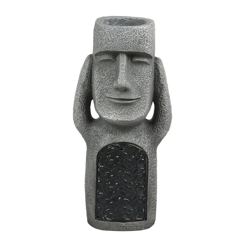 Set of Stone-Look Human Figures for Solar Garden Decoration