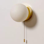 Luminous Glass Globe Wall Light for Modern Spaces