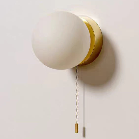 Luminous Glass Globe Wall Light for Modern Spaces