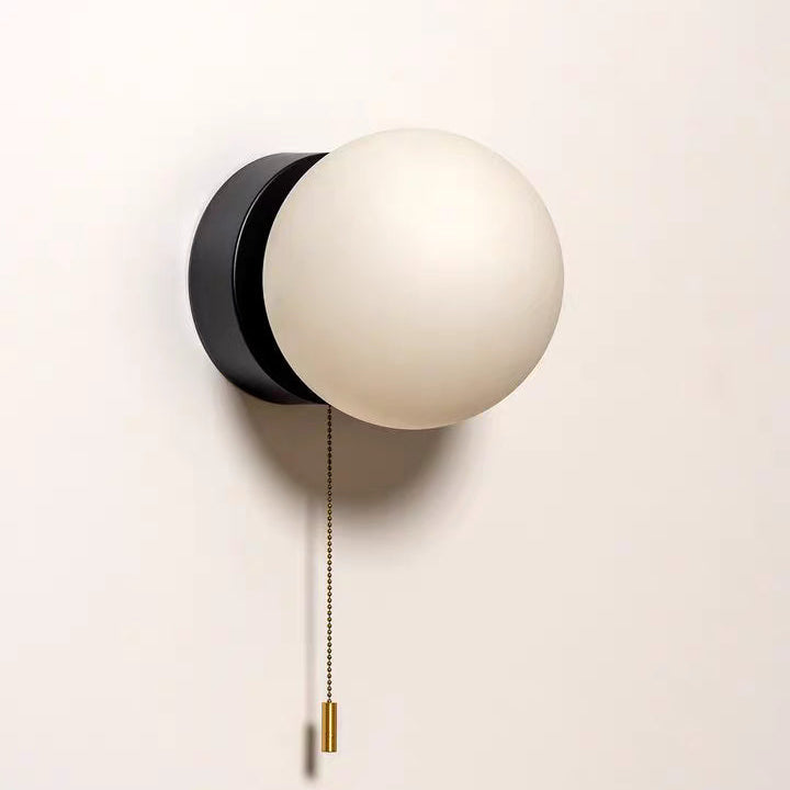 Luminous Glass Globe Wall Light for Modern Spaces