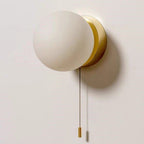 Luminous Glass Globe Wall Light for Modern Spaces