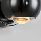 360° Adjustable Black LED Wall Light – Spherical Rotating Design