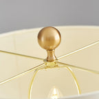 Cylindrical Fabric Shade Table Lamp in Alabaster Finish