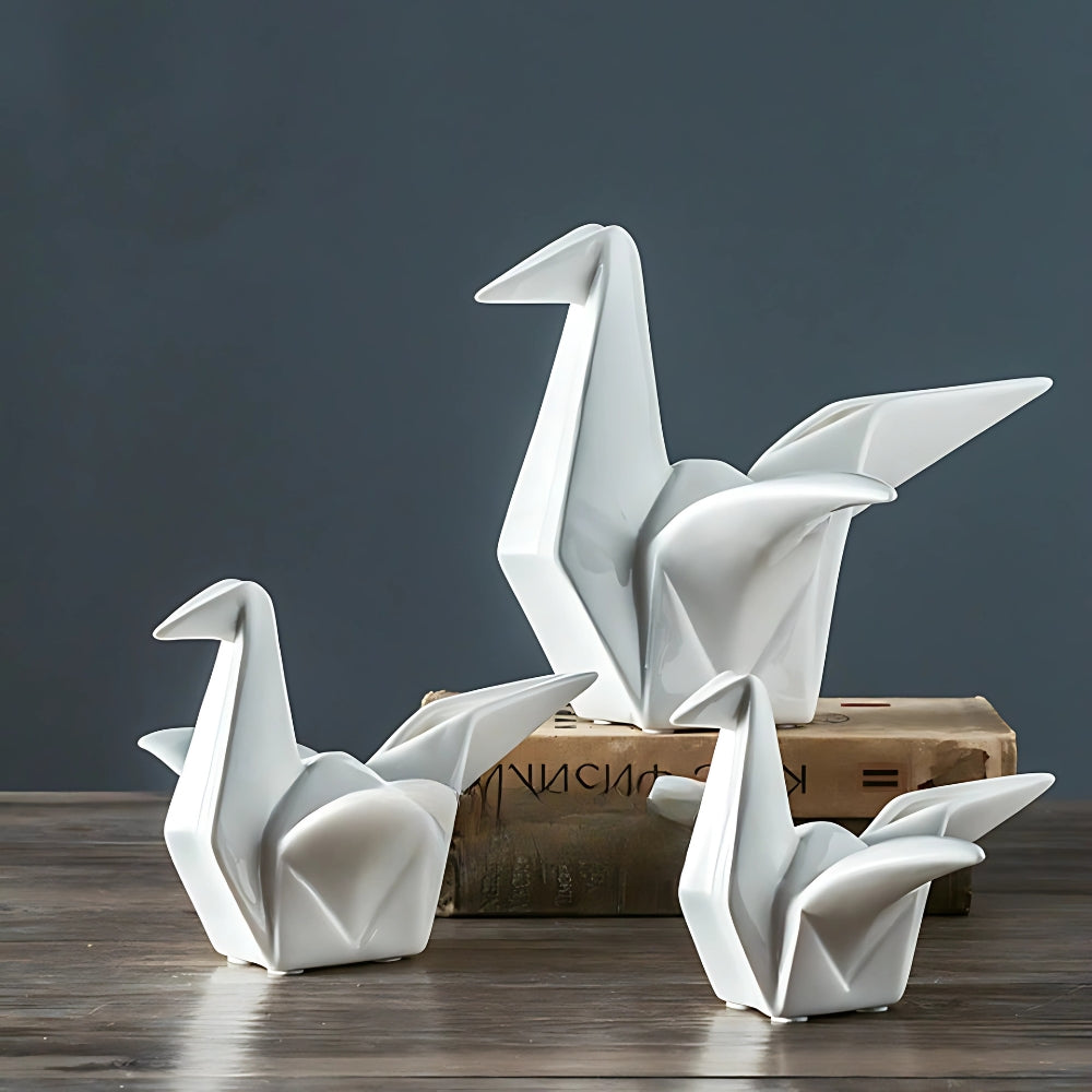 Minimalist Ceramic Bird Figure - Elegant Home Décor Accent