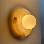 Elegant Indoor LED Wall Light Fixture - Modern Marble Sconce