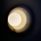 Elegant Indoor LED Wall Light Fixture - Modern Marble Sconce